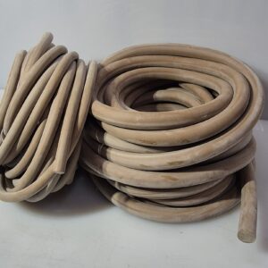 Pure Gum Natural Rubber Cord rolls on white background